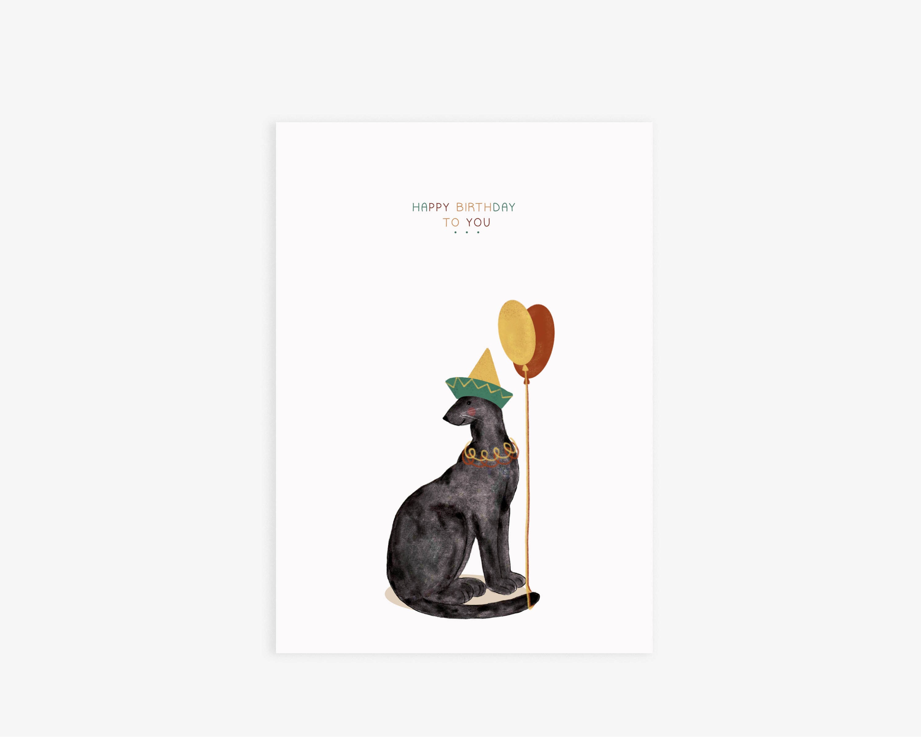 Whitman And Daughter Black Panther Geburtstagskarte | 12,7 X 17,8 Cm | Aquarell-Design