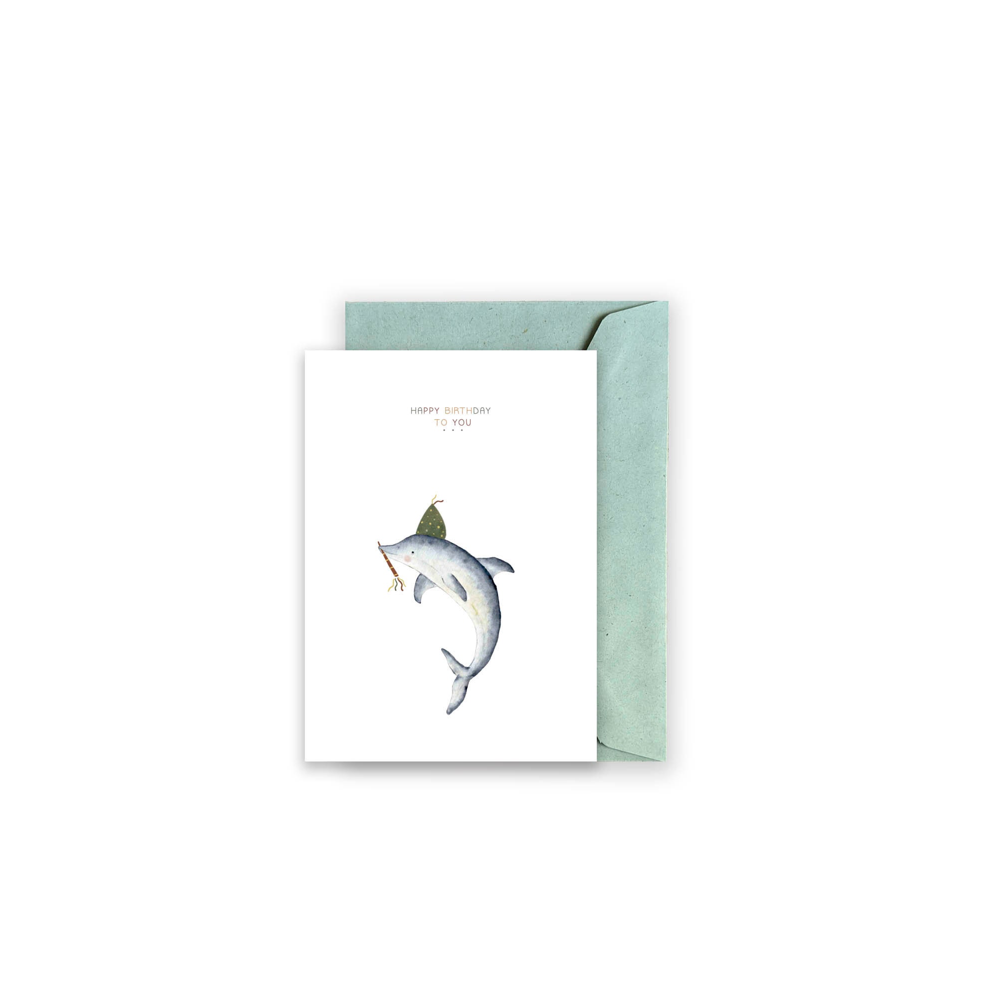Geburtstagskarte Delfin Happy Birthday to you karte zum Geburtstag