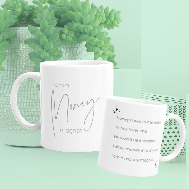 Money Magnet Mug Money Affirmations Gift Attract Wealth | Etsy