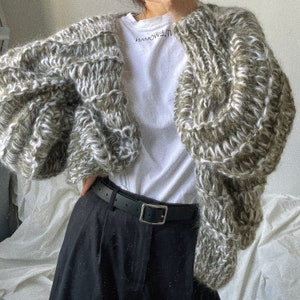 Pull over Long Mohair Cardigan Sweater , Knitted mohair sweater,oversized sweater,warm sweater,fashion mohair sweater