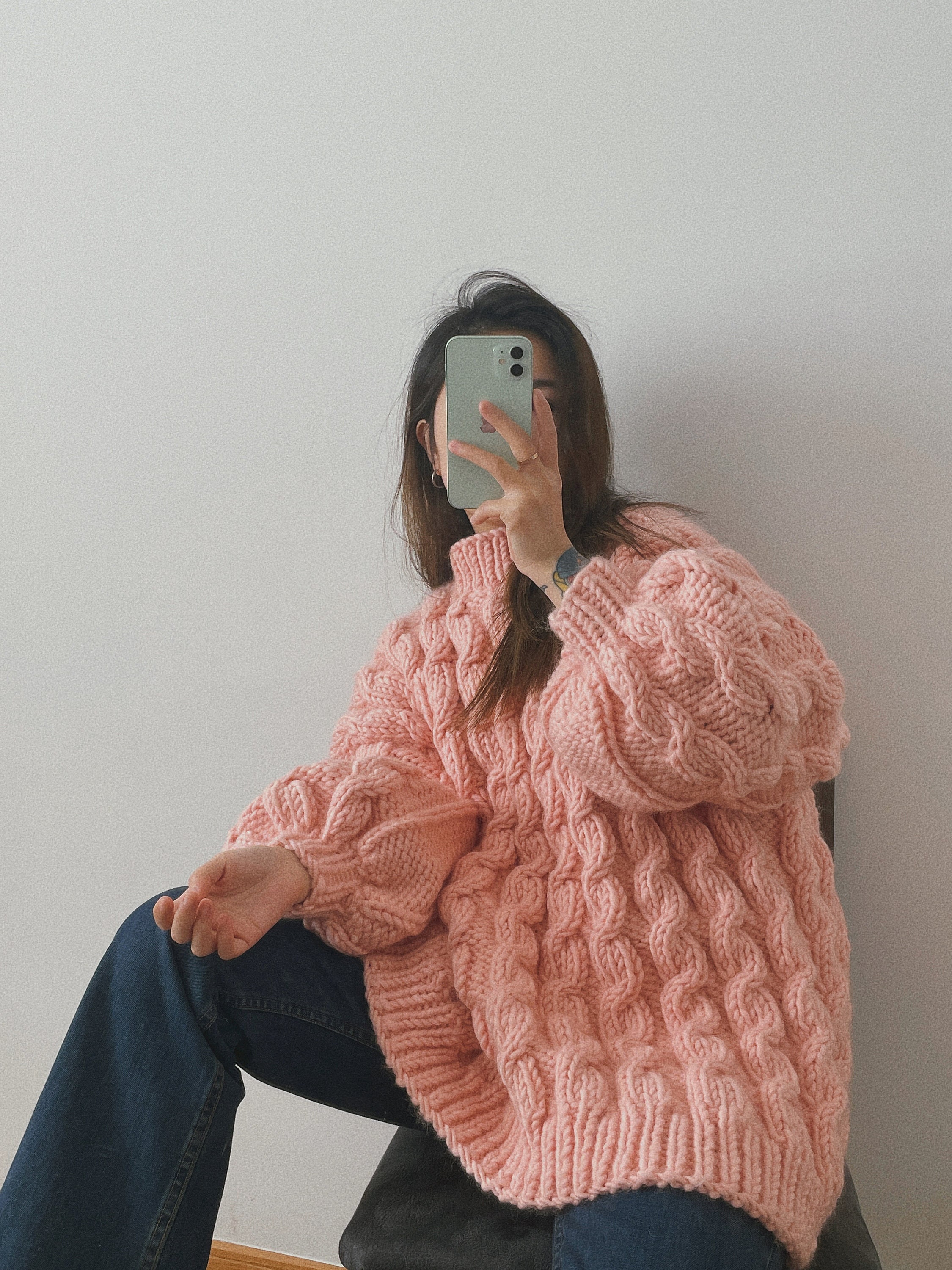 Pink Full Body Twist Coarse Yarn 