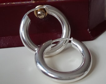 Choose from 925 Sterling Silver 18, 20, 25, 30, 40, 50, 60, or 70mm Hollow Sleeper Threader Fashionable Hoop Earrings in our Deluxe Gift Box