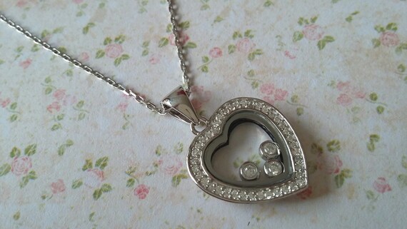 12mm x 18mm Sterling Silver Love CZ Cubic Zirconia Heart Pendant