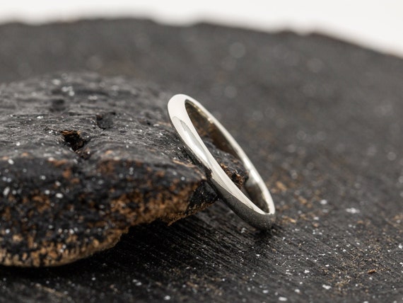 Sterling Silver Wedding Band 4mm Wide Traditional Court 925
