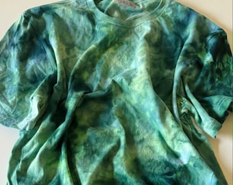Teals and Greens Ice Dyed Shirt
