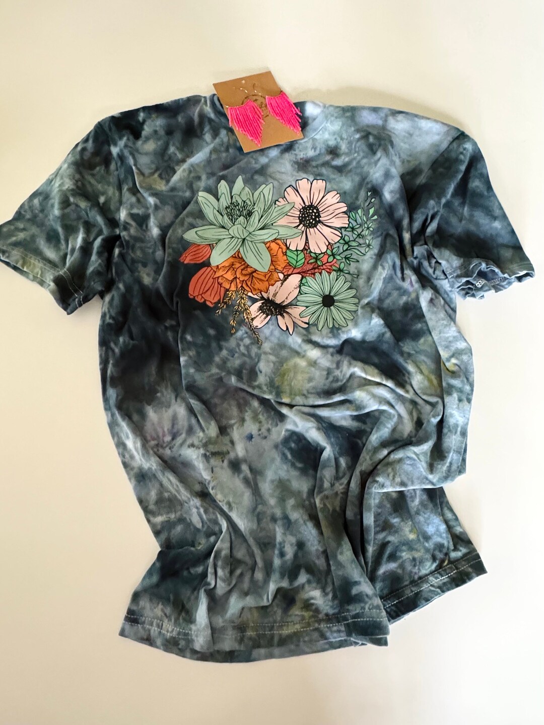 reverse tie dye black shirt