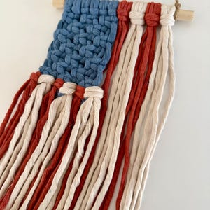 DIY Macrame American Flag Kit: Beginner Craft, 4th of July Decor
