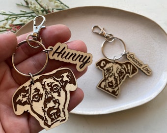 Pet Keychain Engraved, Pet Keyring, Personalized Pet Memorial, Fur Baby, Custom Keychain of Pet, Engraved Keychain, Pet Themed Gift, Dog Mom