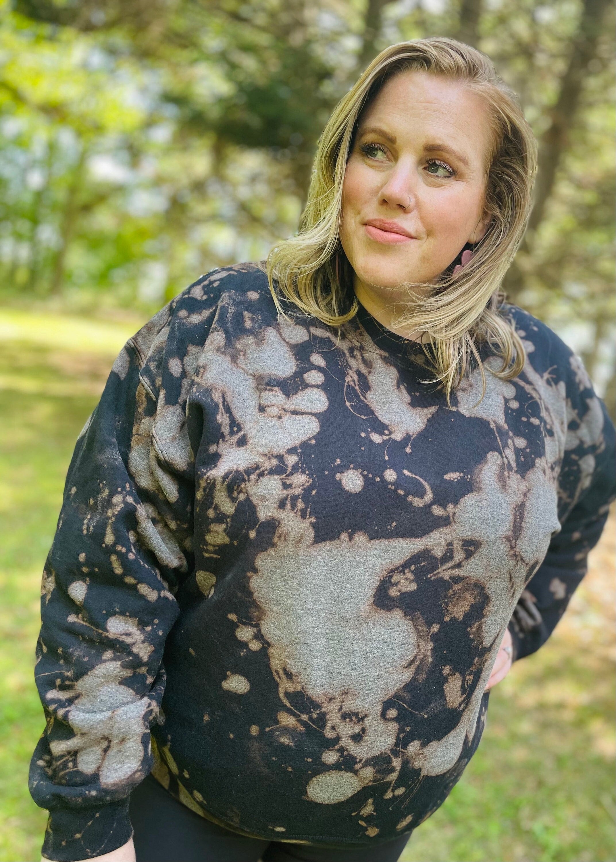 Bleach splatter hoodie hotsell