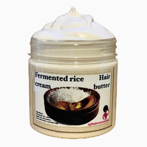 Rijsthaarboter, rijstboter voor haar, natuurlijke haarboter, haarboter, versterkt, droog, beschadigd haar, verzacht, bevordert de haargroei