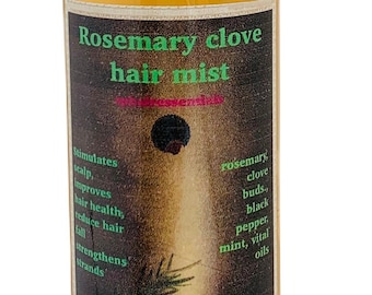 Rosemary Hair Mist Reduce Shedding & Hair Fall, strengthen strands 4ABC Hair daily scalp spray to support healthy hair growth