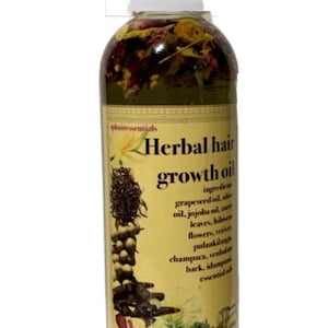 Herbal Ayurvedic Hair Oil – Reduces Shedding, Hair Fall, Hot Oil Treatment for Thicker, Stronger Hair, Suitable for All Hair Types