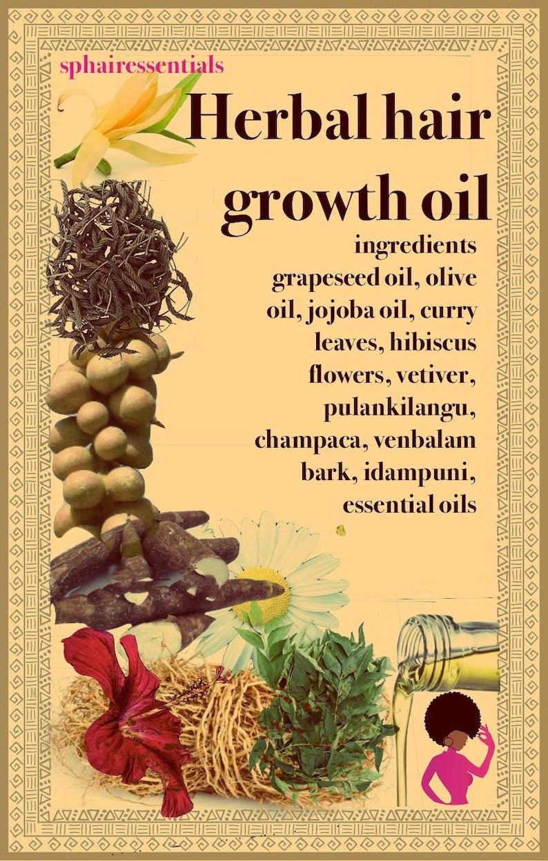 Herbal Hair Oil Reduce Shedding, Strengthen & Promote Thickness, for all Hair Types, Ayurvedic Hair Oil for Stronger, Helps Reduce Shedding image 2