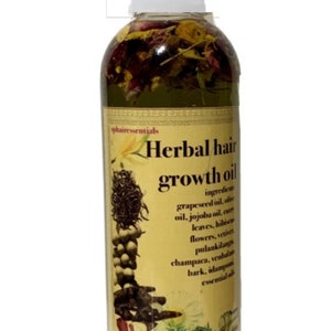 Herbal Hair Oil Reduce Shedding, Strengthen & Promote Thickness, for all Hair Types, Ayurvedic Hair Oil for Stronger, Helps Reduce Shedding image 3