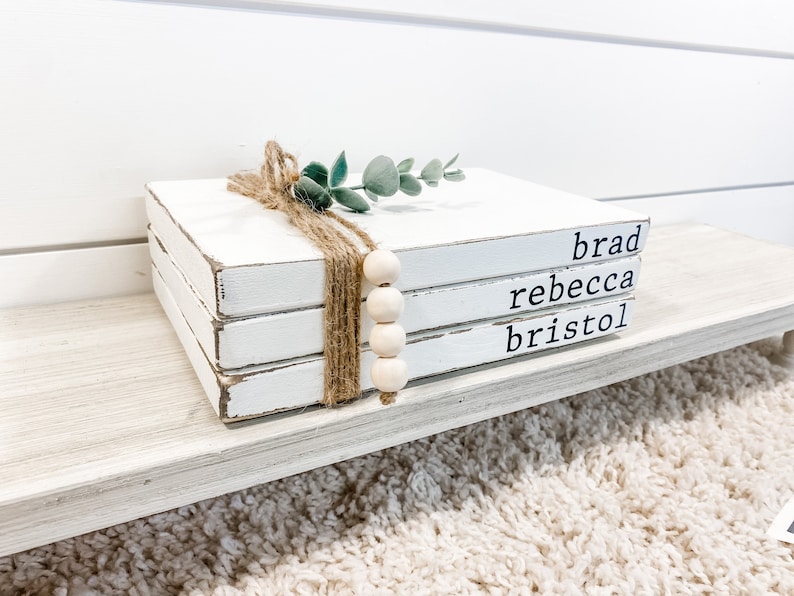 Personalized Book Stacks Etsy