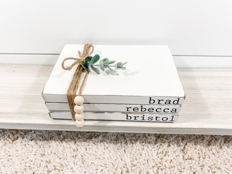 Personalized Book Stacks Etsy