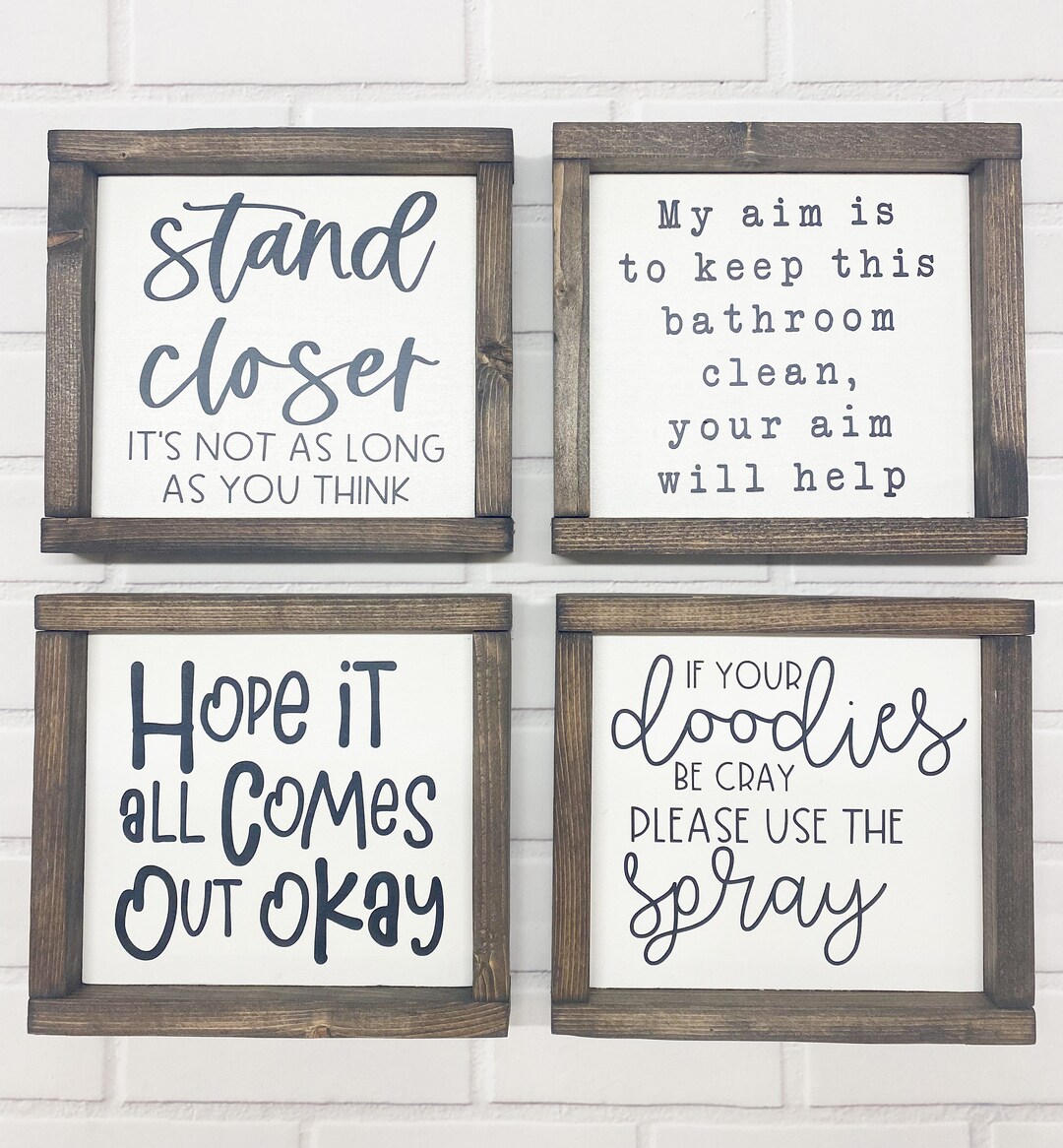 Funny Bathroom Signs - Etsy