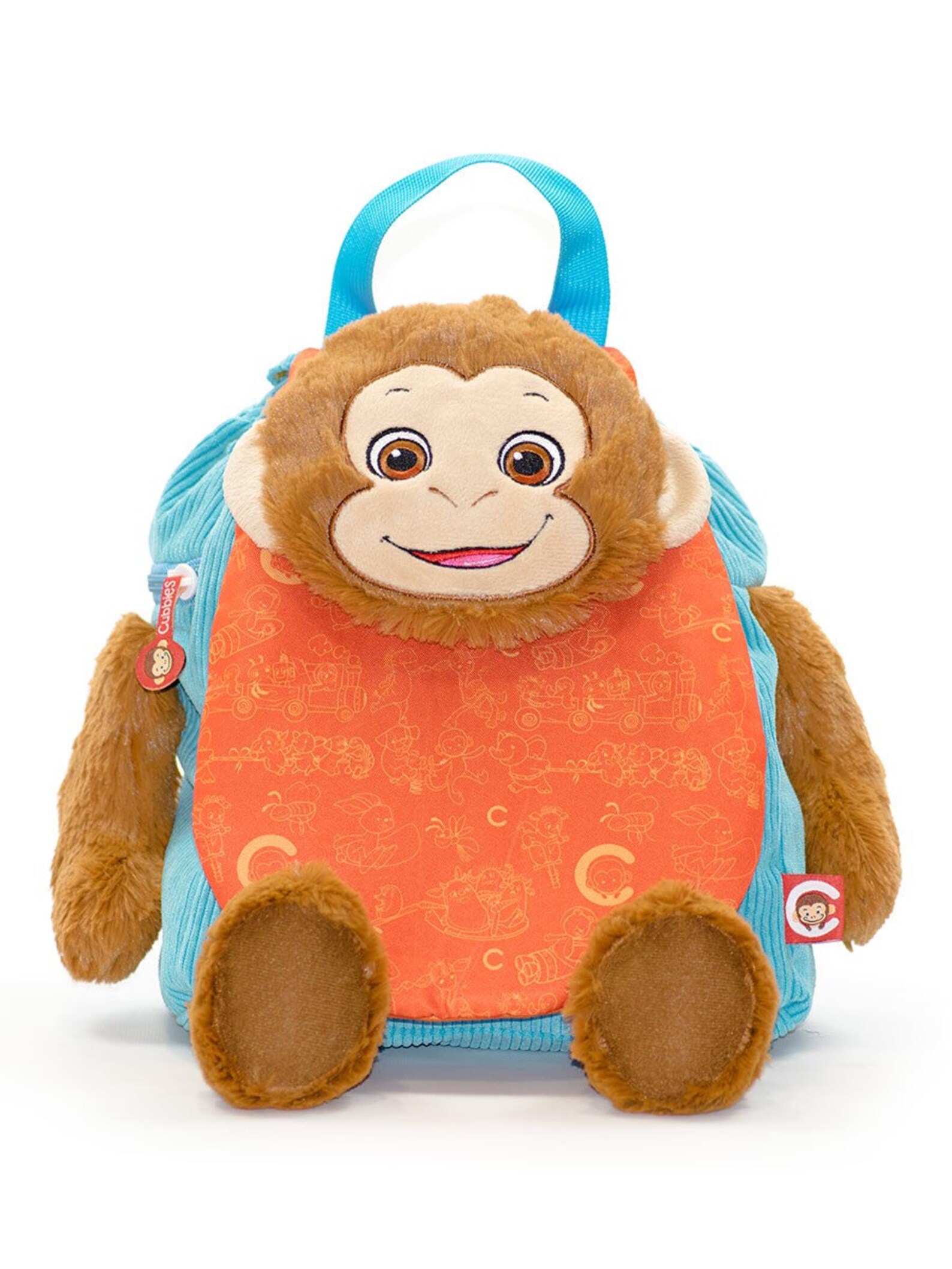 Monkey Backpack Personalised Embroidered Cubbies Back Pack Etsy