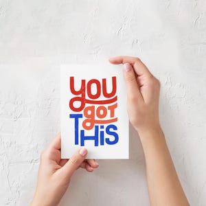 Carte postal, affiche, lettering You got this