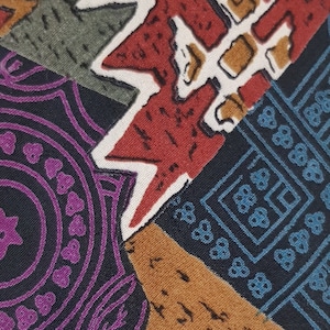 Vintage Men's Tie: Funky Vintage 1970s Psychedelic Geometric and Floral Patterned Narrow Tie by Woods & Gray