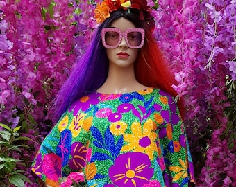 IN RESTORATION Vintage Kaftan: Groovy Vintage 1970s Handmade