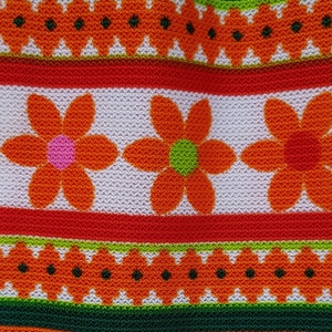 Vintage Headband:  Funky Vintage 1960s/70s Multicoloured Flower Power Fabric Hairband / Neck Tie