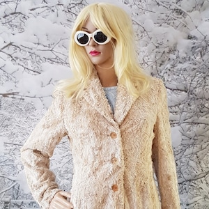Vintage Coat: Gorgeous Vintage 1990s Rich Cream Faux Fur Coat by Karen Millen - Unworn