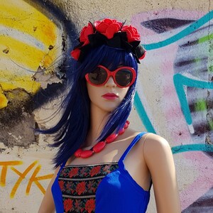Okulary przeciwsłoneczne w stylu vintage: Funky Vintage Style Retro Vibe Red Okulary przeciwsłoneczne