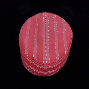 Vintage Hat: Fab Vintage 1930s to 1950s Terracotta Embroidered Traditional Ethnic Mens Hat