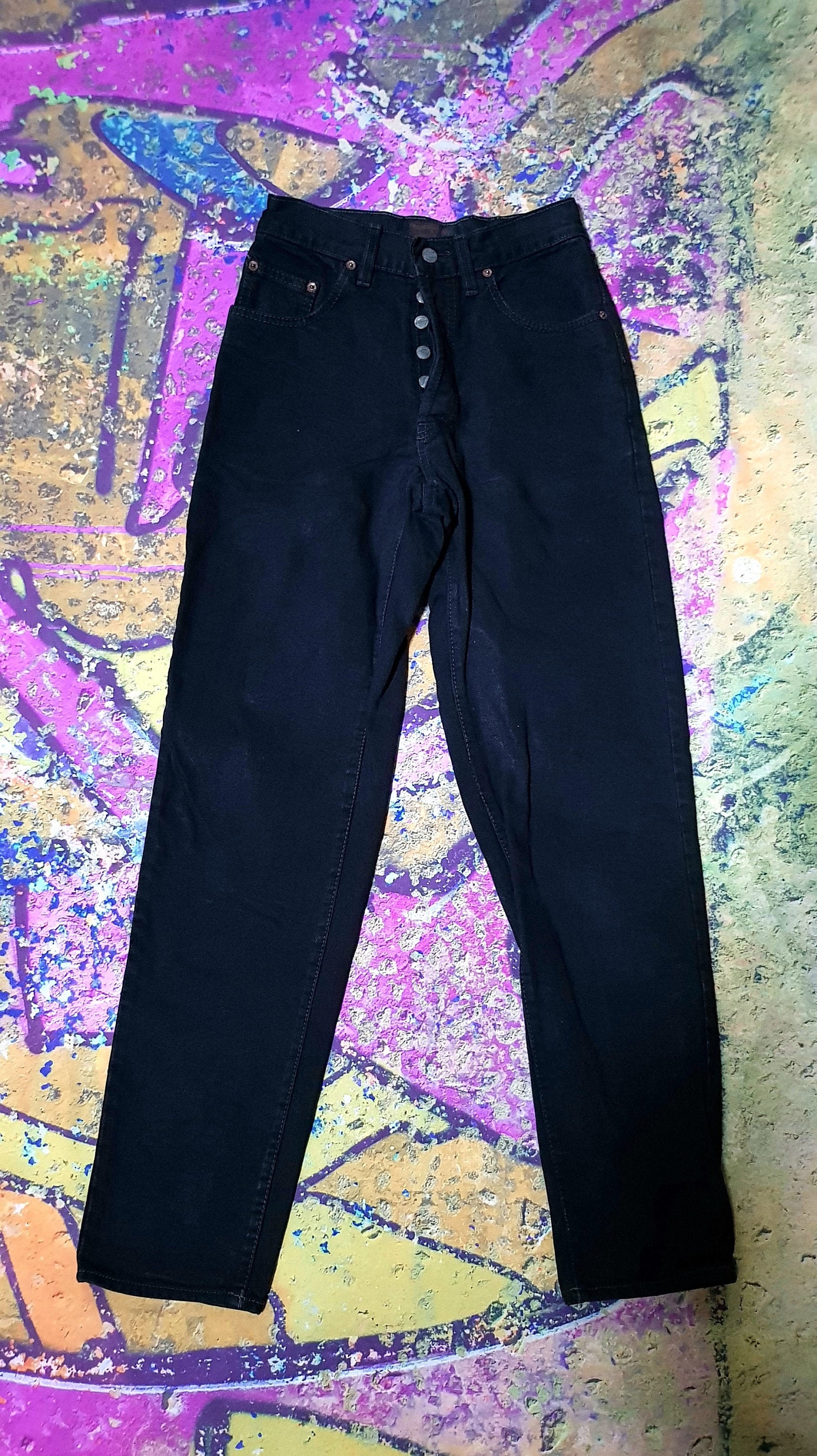 Lovely Vintage Early 1990s Black Denim Designer Jeans by Mish | Etsy