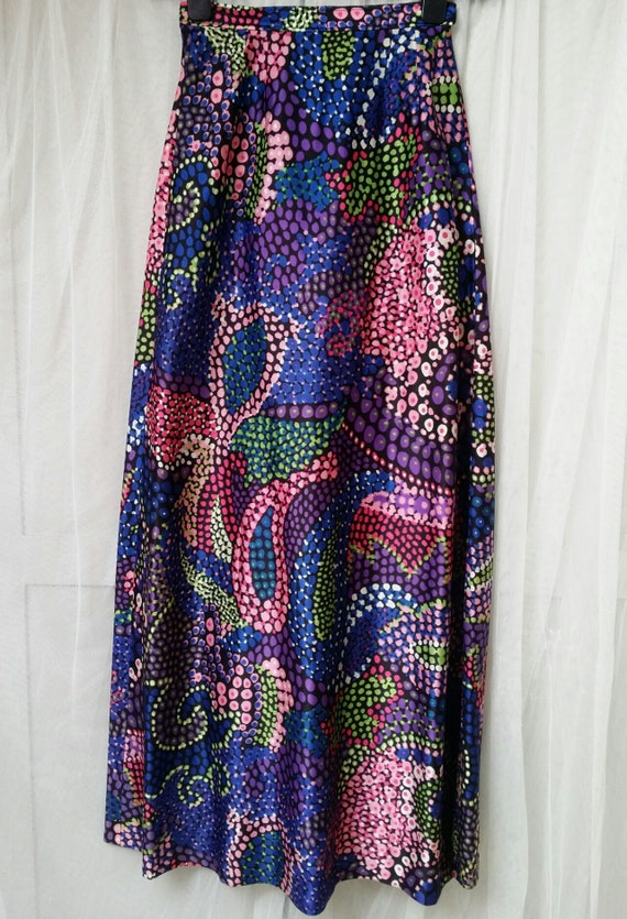 Vintage Skirt: Fabulous Vintage 1970s Psychedelic… - image 9