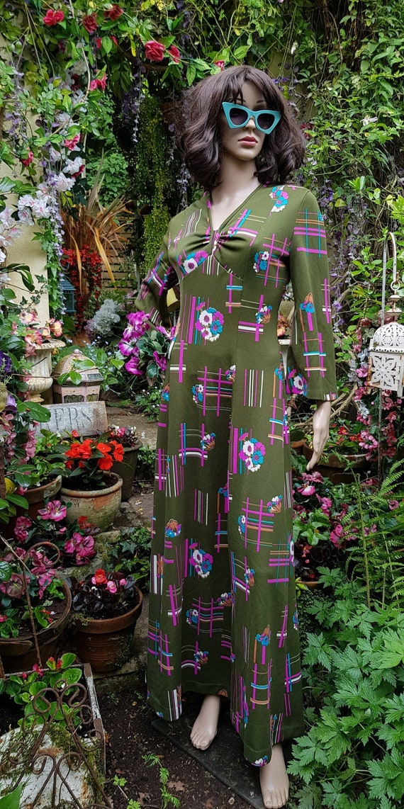 funky maxi dress Marla Funky Geo Silk Maxi Dress (DT222F) 001 Black / One Size