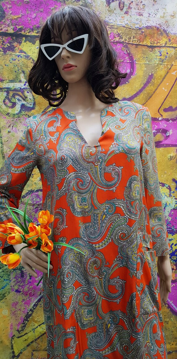 Vintage Kaftan: Gorgeous Vintage 1970s Handmade S… - image 3