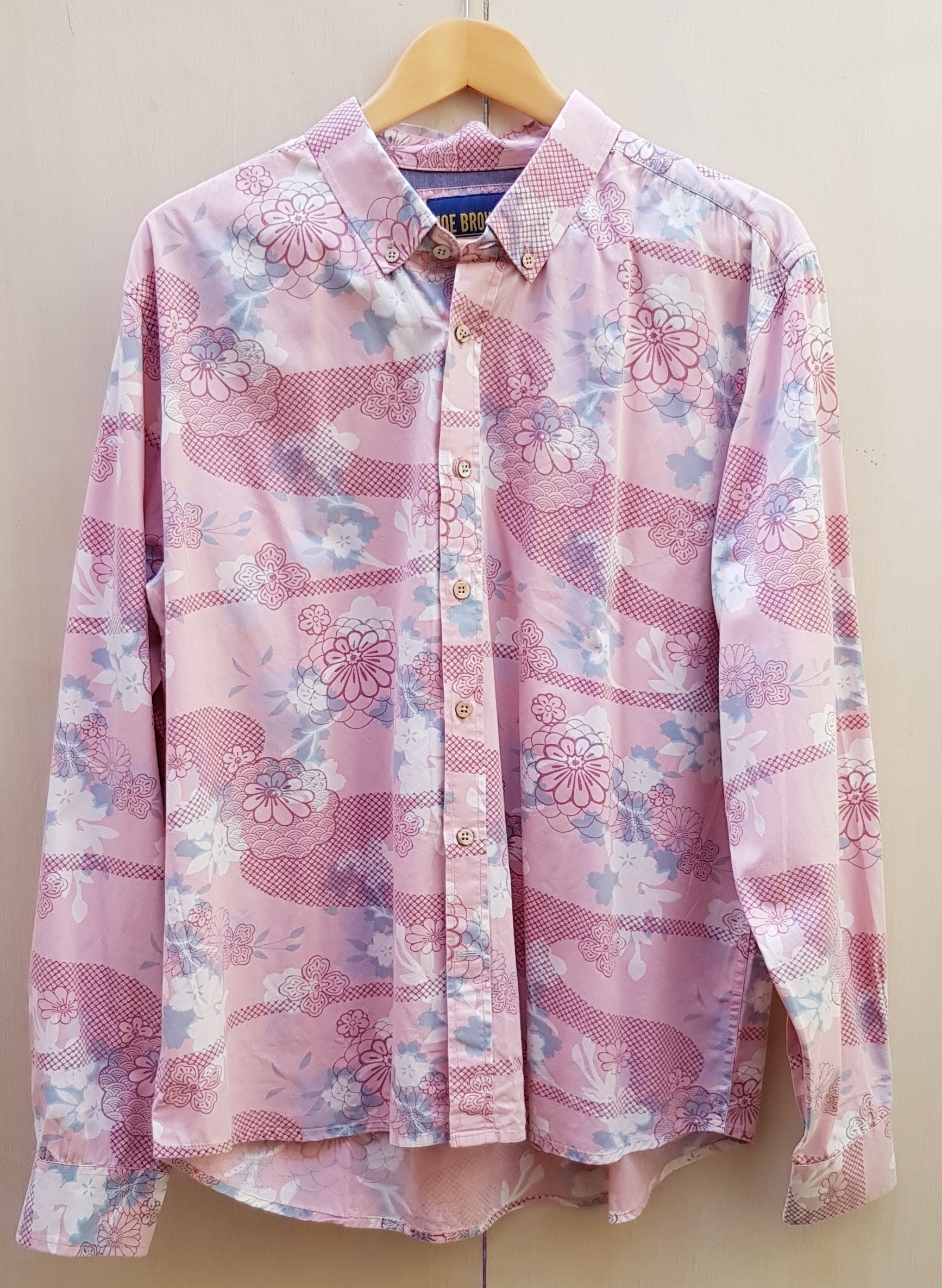 Men's Shirt: Lovely Vintage Pink Floral Men's Shirt by | Etsy