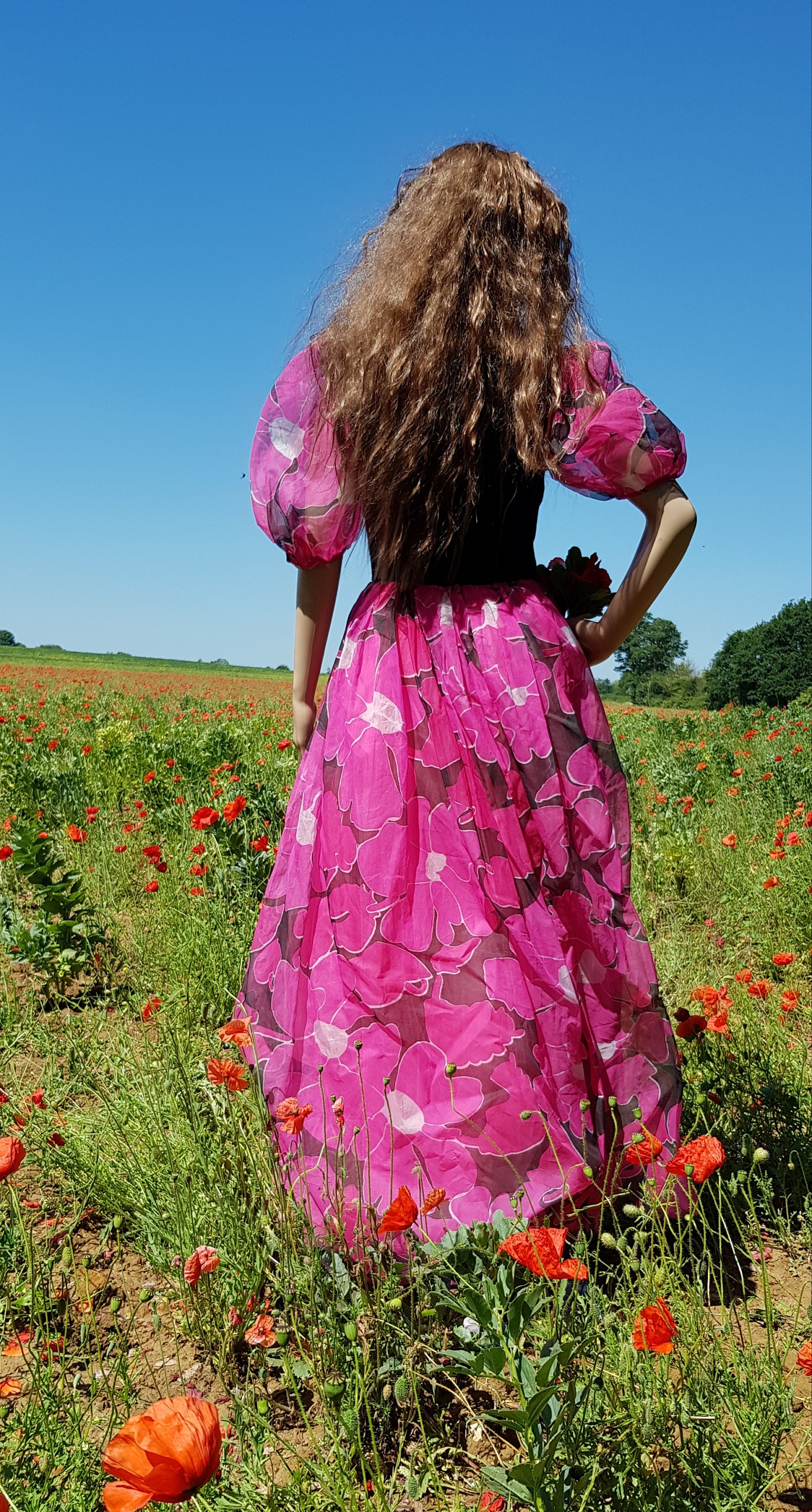 UK 8 (US 4) Stunning Vintage 1980s Bellville Sassoon Pink Floral
