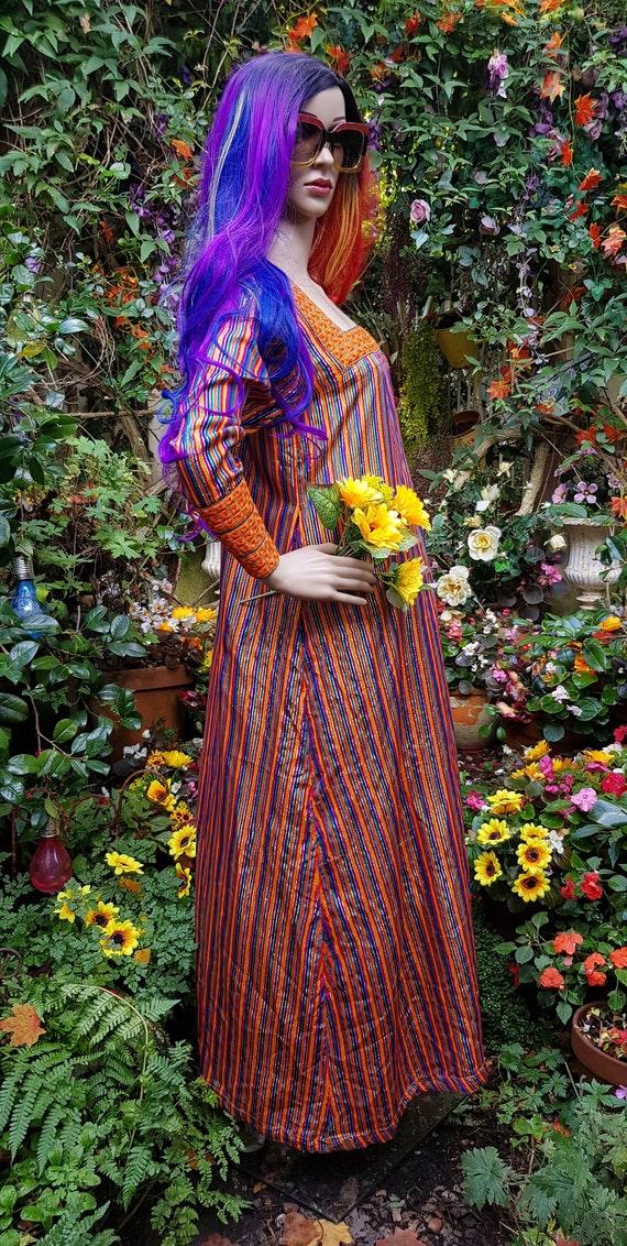 Vintage Kaftan: Funky Vintage 1970s Psychedelic R… - image 7