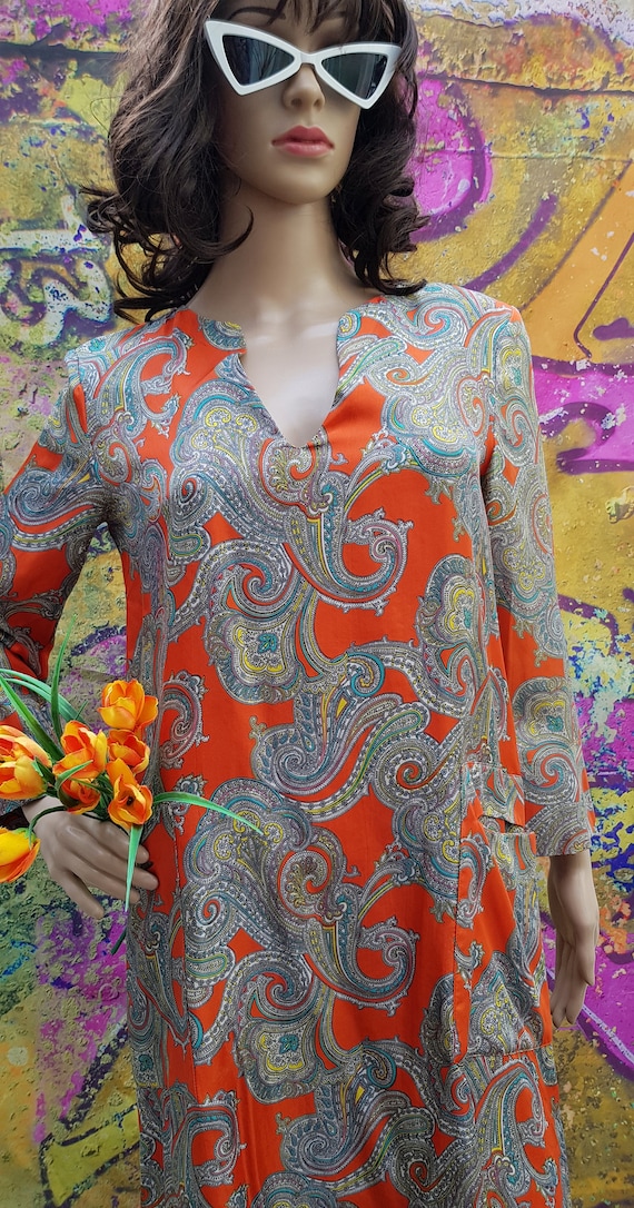 Vintage Kaftan: Gorgeous Vintage 1970s Handmade S… - image 5