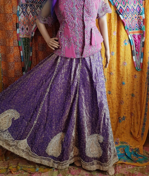 Vintage Skirt: Stunning Vintage Purple Organza In… - image 3