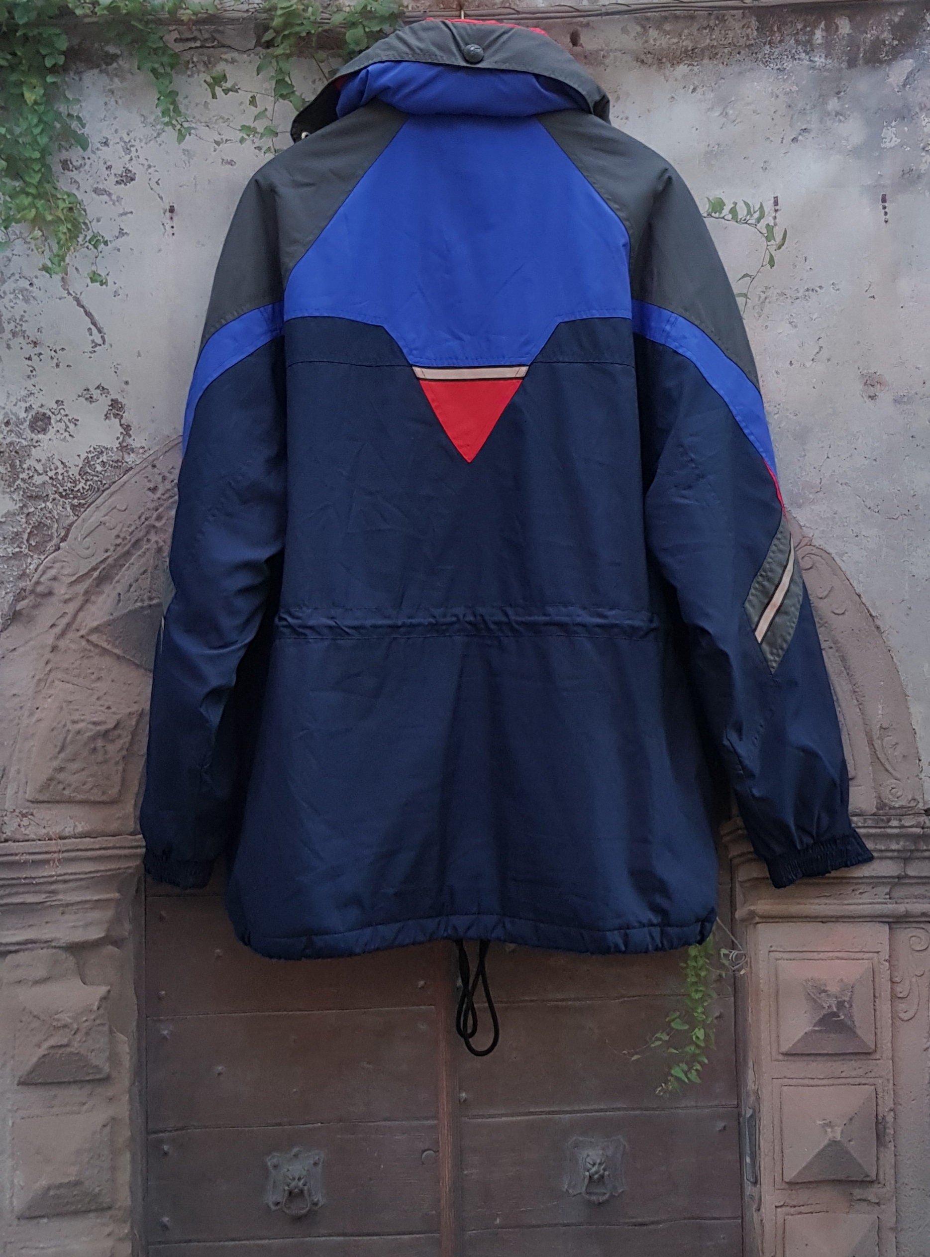 Coat: Rare 1990s Blue Red and - Etsy