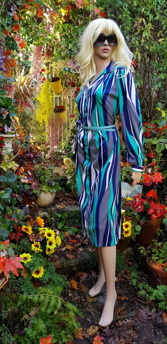 aqua shirt dress Phoebe Shirt Dress | Aqua Stripe