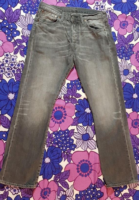 Vintage Jeans: Fab Vintage Late 1990s Grey Denim … - image 3