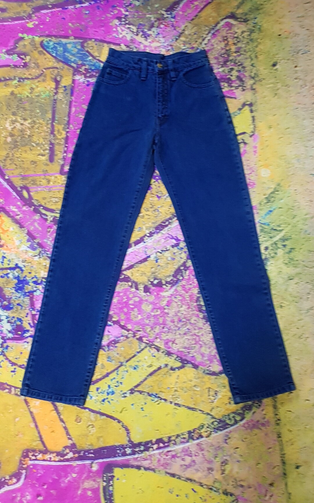 Vintage Jeans: Lovely Vintage Early 1990s Dark Blue Denim Designer ...