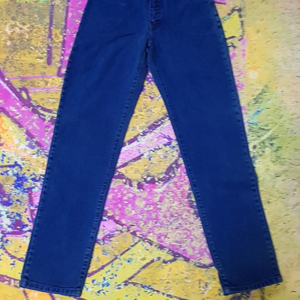 Vintage Jeans: Lovely Vintage Early 1990s Dark Blue Denim Designer Jeans by Mish Mash