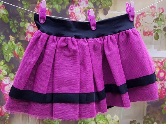 Vintage Skirt: Funky Vintage 2000 Bright Pink and… - image 9