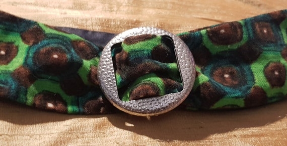 Buy Vintage Belt: Lovely Vintage 1970s Psychedelic Green  display picture 1