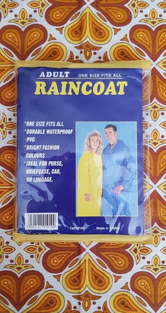 Groovy Vintage 1970s Yellow Hooded PVC Rain Coat … - image 2