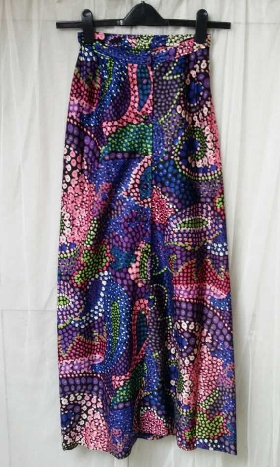 Vintage Skirt: Fabulous Vintage 1970s Psychedelic… - image 7