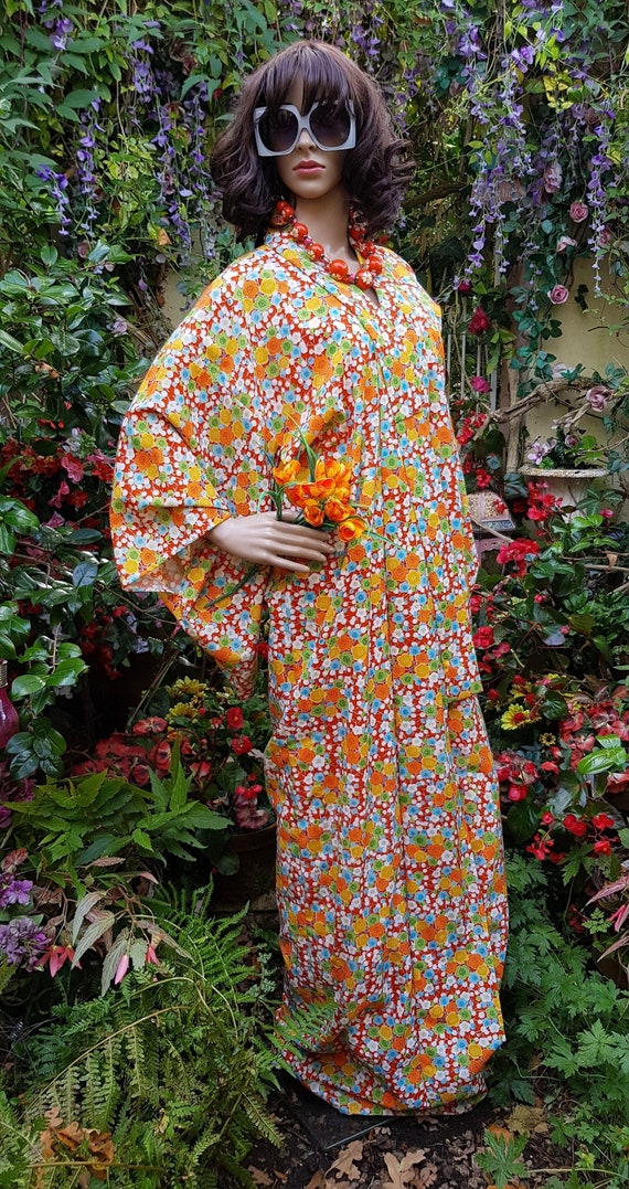 Vintage Kimono: Epic Vintage Plus Size 1970s / 19… - image 2