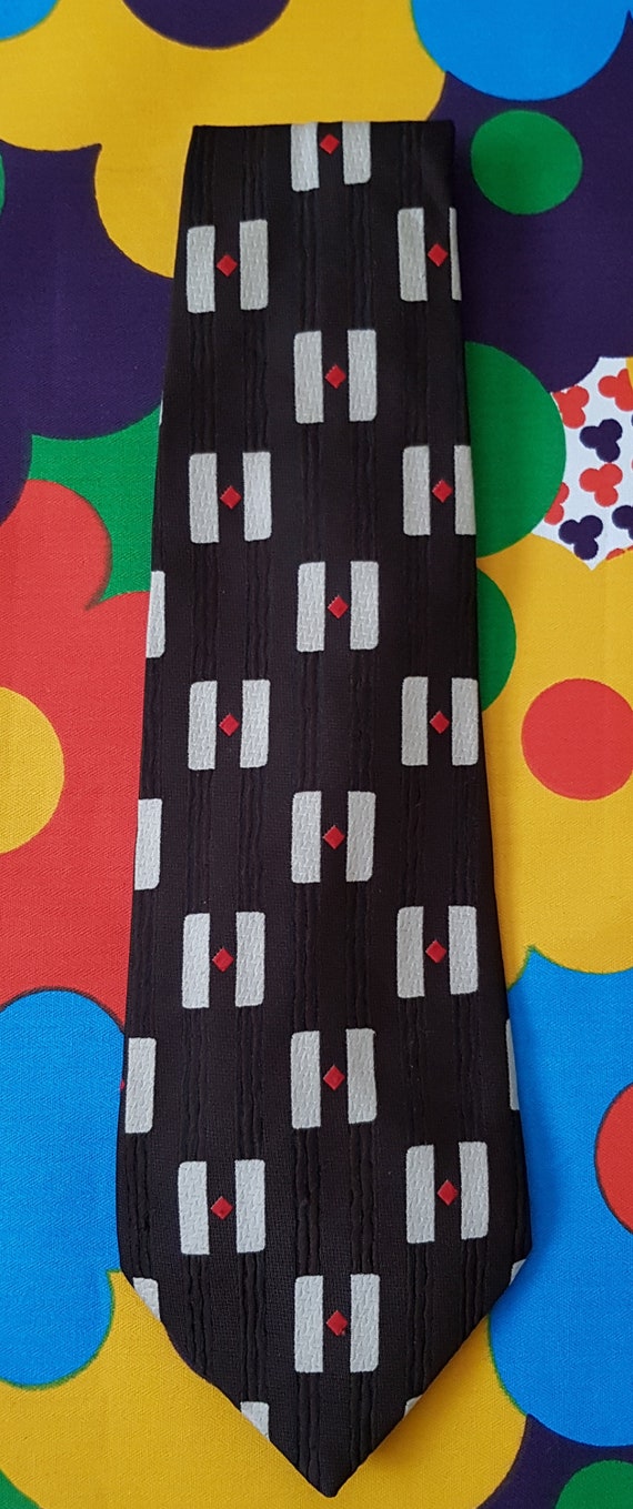 Vintage Men's Tie: Groovy Vintage 1970s Dark Brow… - image 3