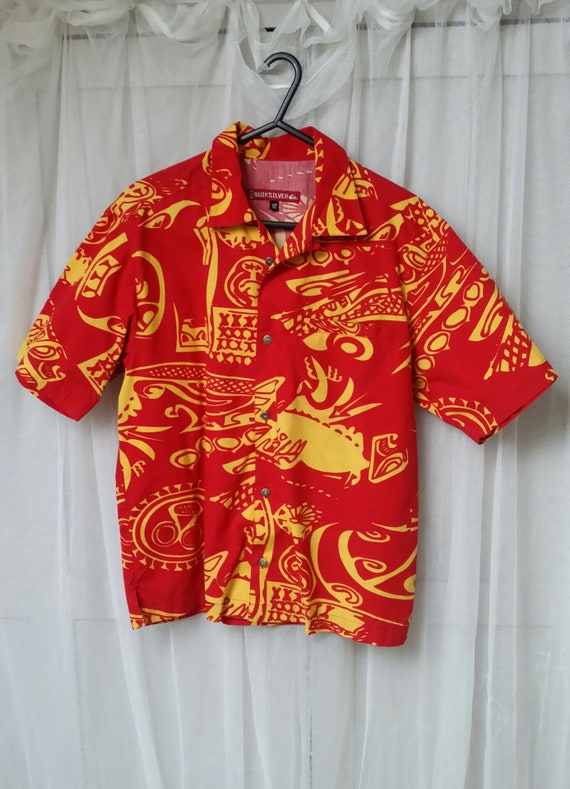 Boys Shirt: Fabulous Vintage Bright Red and Yello… - image 3